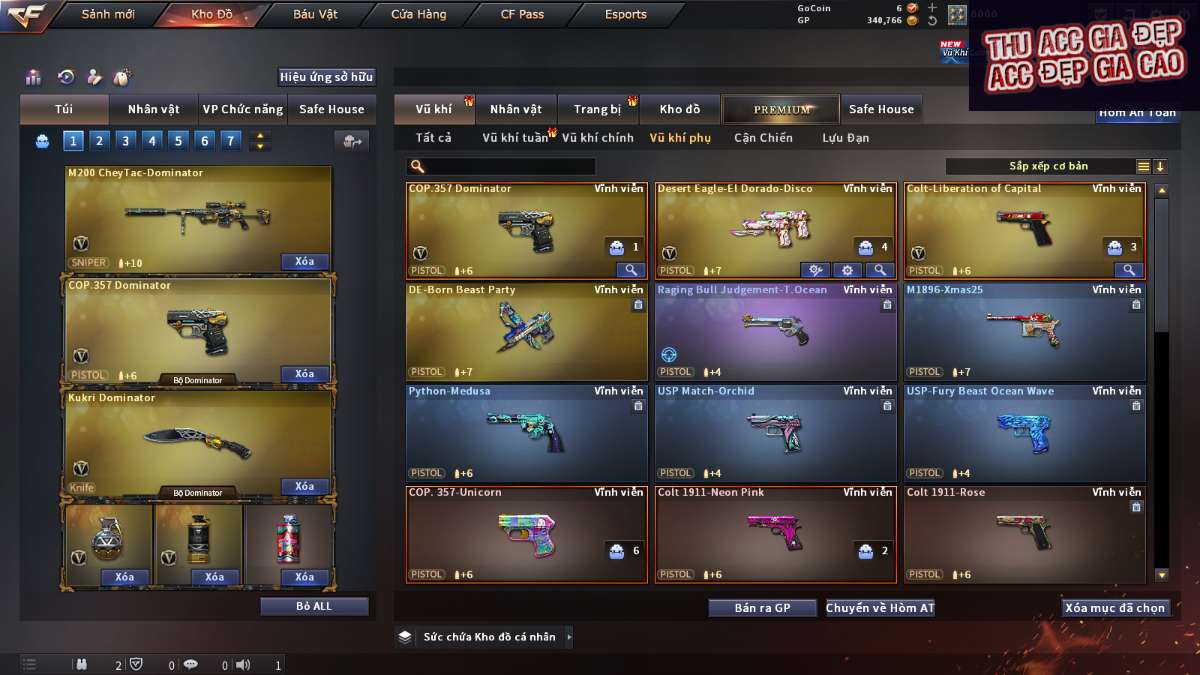 shop acc cf uy tin gia re